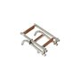 Zwemtrap RVS 3 treden Teak